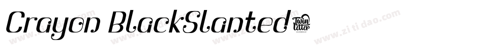 Crayon BlackSlanted字体转换